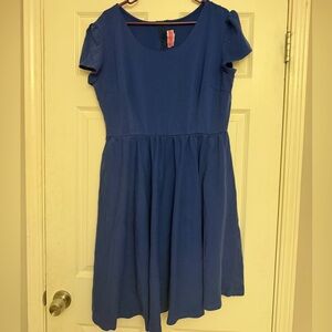 Pinup Couture Navy Scoop Neck Fit-and-Flare Dress